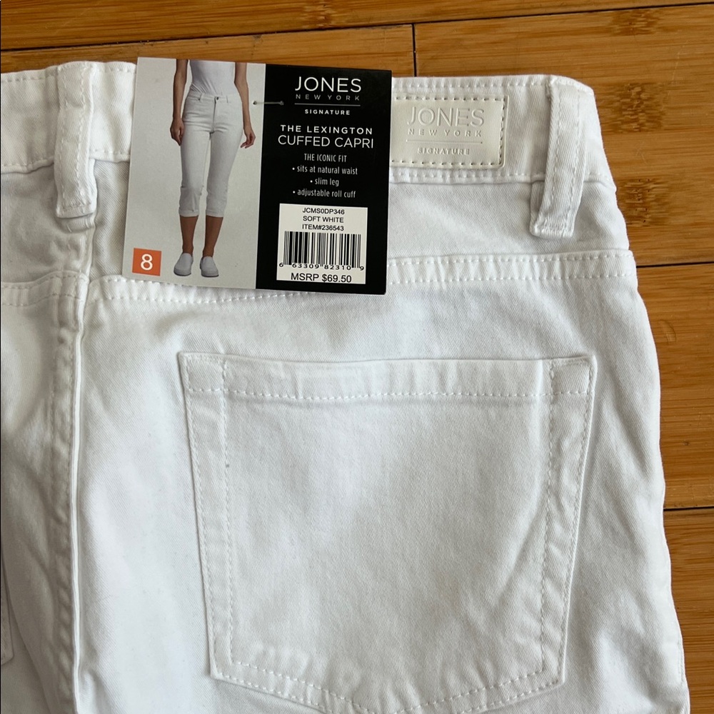 Jones New York Women's White Ankle Jeans - Picture 3 of 5